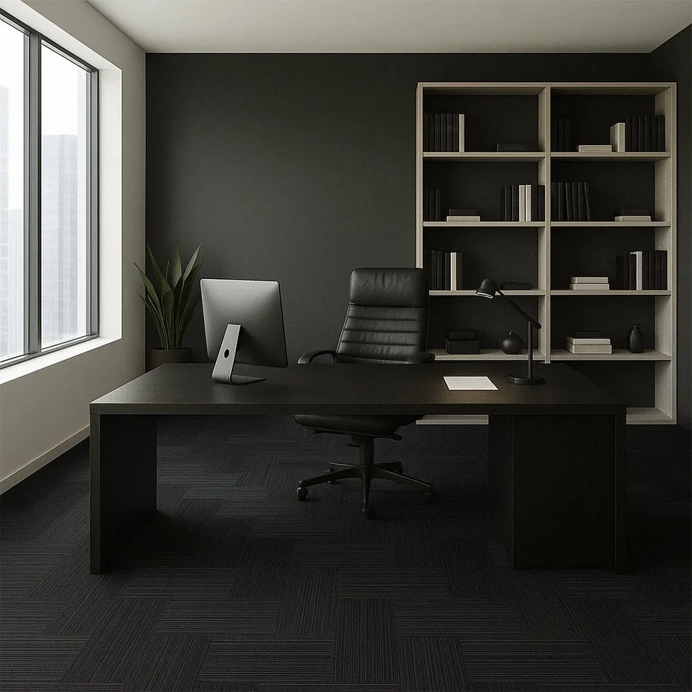 Alfombra modular ejecutiva oscura — LiBali Querétaro